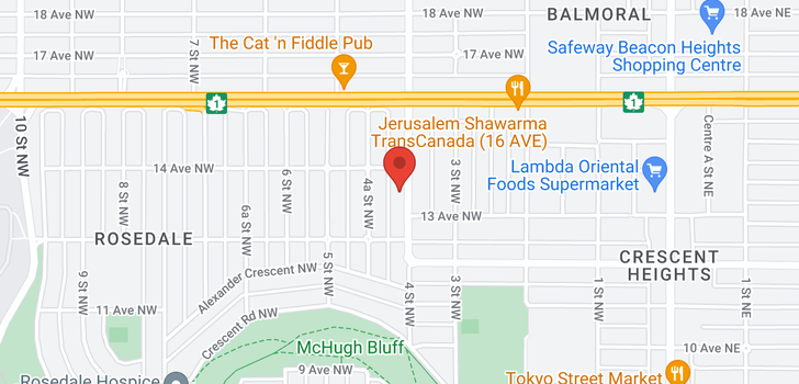 map of 1427 4 Street NW